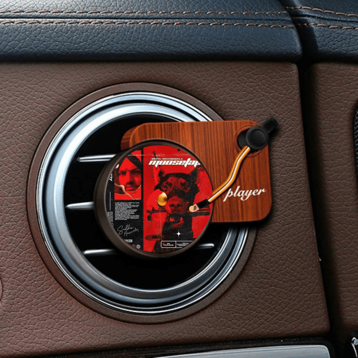 RECORD PLAYER CAR FRESHNER - AROMATHERAPY TABLETS INCLUDED - TUNEFRESH